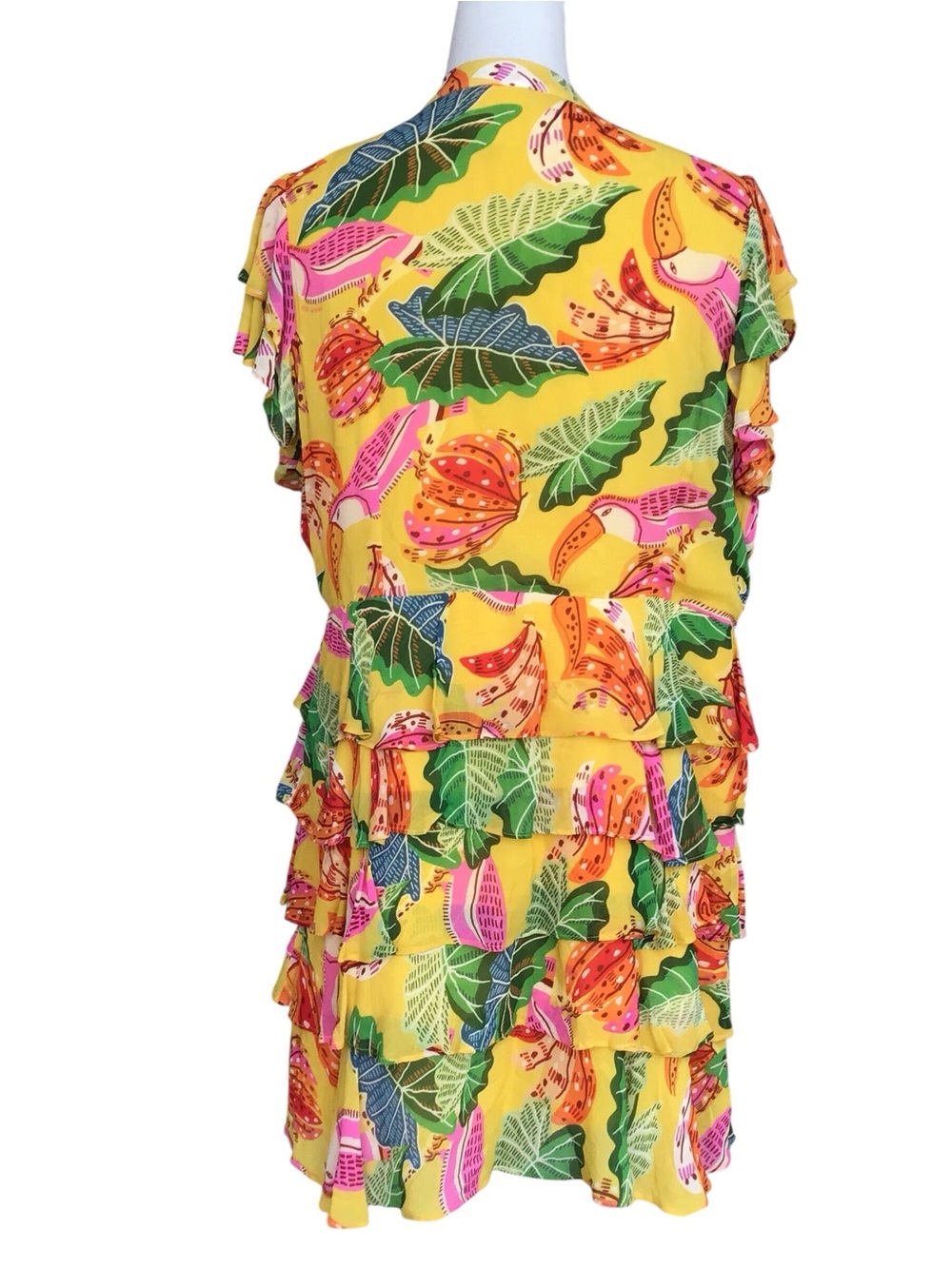 Farm Rio Beaks & Bananas Ruffle Mini Dress NEW - Picture 5 of 16